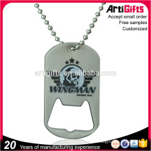 High Quality Printing Logo Metal Dog Tag Bottle Opener